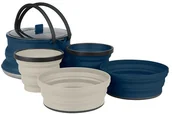 Kuchnia turystyczne i akcesoria - Sea To Summit Zestaw turystyczny składanych naczyń X-SET 12 sand / navy - miniaturka - grafika 1