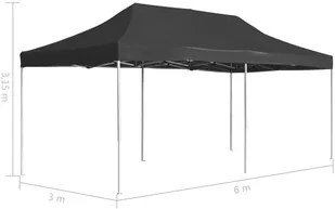 vidaXL Profesjonalny, składany namiot imprezowy, 6 x 3 m, aluminiowy - Pawilony ogrodowe - miniaturka - grafika 11