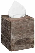 Pudełka i szkatułki - Relaxdays pudełko na chusteczki w kształcie kostki, Shabby, chusteczki z przesuwanym dnem, kwadratowe, wys. x szer. x gł.: 16,5 x 14 x 14 cm, brązowe - miniaturka - grafika 1