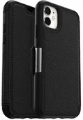 Etui i futerały do telefonów - Otterbox Strada etui - eleganckie, odporne na upadki etui ochronne z prawdziwej skóry do iPhone 11, czarne 77-62830 - miniaturka - grafika 1