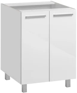 MEBLE OKMED Szafka kuchenna stojąca Salma 60 cm kolor biały - Szafki kuchenne - miniaturka - grafika 3