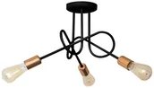 Lampy sufitowe - Helam Żyrandol natynkowy OXFORD 3xE27/60W/230V czarny - miniaturka - grafika 1