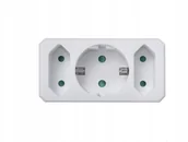 Gniazdka elektryczne - Maclean Gniazdko Prądowe Potrójne Energy MCE211 - miniaturka - grafika 1