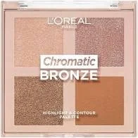 Loreal Loreal Chromatic Bronze Highlight & Contour Palette Paleta Do Konturowania Twarzy - Bronzery i konturowanie twarzy - miniaturka - grafika 2