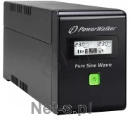 Listwy zasilające - POWER WALKER UPS POWER WALKER LINE-I 800VA 3xIEC RJ11/45 IN/OUT USB LCD (VI 800 SW) - miniaturka - grafika 1