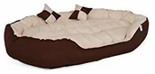 Legowiska dla psów - dibea legowisko dla psa  poduszka dla psa  sofa dla psa zmywalna z dwustronną poduszką (rozmiar i kolor do wyboru), brązowo-beżowy - miniaturka - grafika 1