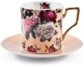 Filiżanki - Affek Design Filiżanka Do Kawy I Herbaty Porcelanowa Ze Spodkiem  Pola Beige Beżowa 250 Ml - miniaturka - grafika 1