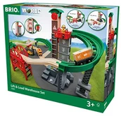 Pociągi dla dzieci - Brio GmbH BRIO World 33887  duży zestaw magazyn-zestaw z zamkiem do wciągania części drewniane kolejki - miniaturka - grafika 1