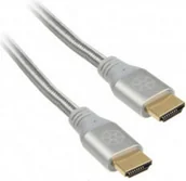 Kable - Kabel SilverStone Silverstone SST-CPH01S-1800 HDMI 2.0b Kabel 1,80m silber SST-CPH01S-1800 - miniaturka - grafika 1