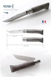 Opinel Nóż Inox Laminated Red Natural 08 002390 002390 - Noże - miniaturka - grafika 3