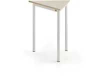 Meble do szkół i przedszkoli - AJ Produkty Biurko SONITUS TRIANGEL, 700x700x720 mm, brzoza laminat, biały - miniaturka - grafika 1