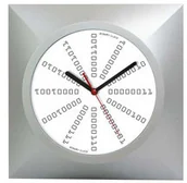 Zegary - Atrix Zegar kwadratowy z binarną tarczą ATE0142BC - miniaturka - grafika 1