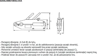030 Przeciągarka linowa rukcug ręczna z lina udźwig 0,8 T długość liny 20m) 03076129 76129-uniw - Wciągarki 030 Przeciągarka linowa rukcug ręczna z lina udźwig 0,8 T długość liny 20m) 03076129 76129-uniw - Wciągarki - miniaturka - grafika 8