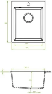 Laveo Chichi beż 1-komorowy - Zlewozmywaki - miniaturka - grafika 3