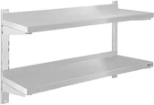 Meble gastronomiczne - Royal Catering Półka wisząca nierdzewna RCWR-80.2 podwójna 80cm RCWR-80.2 RCWR-80.2 - miniaturka - grafika 1
