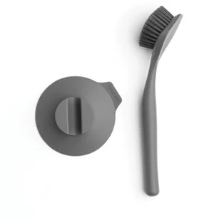 Brabantia Szczotka do mycia naczyń z uchwytem grafitowa 117589 - Suszarki do naczyń - miniaturka - grafika 5