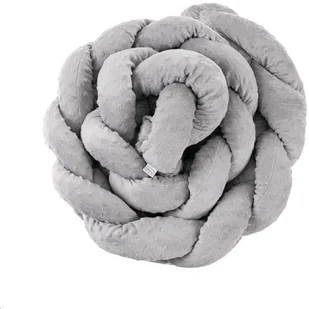 Belisima Ochraniacz do łóżeczka Warkocz, szary - Poduszki do karmienia - miniaturka - grafika 2