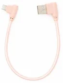 Kable USB - System-S System-S Kabel micro USB 90° kąt prawy do USB 2.0 typ A 90° stopni kąt prawy 20 cm różowy 10069071745232 - miniaturka - grafika 1