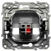 Gniazdka elektryczne - Schneider Gniazdo podtynkowe głośnikowe pojedyncze Odace S520487 białe - miniaturka - grafika 1