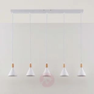 Lampenwelt com 5-punktowa lampa wisząca LED Arina, biała - Lampy sufitowe - miniaturka - grafika 4