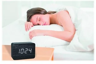 TFA Dostmann Cyfrowy budzik radiowy TFA Clocco, czarny, biały LED 60.2549.01 - Radiobudziki - miniaturka - grafika 2