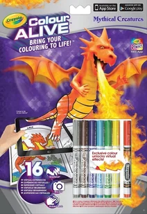 Crayola flamastry Colour Alive baśniowe stwory - Zabawki kreatywne - miniaturka - grafika 4