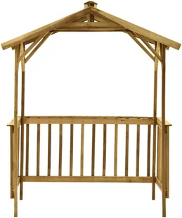 vidaXL Zadaszenie grilla, 163,5x93x210 cm, impregnowane drewno sosnowe - Pawilony ogrodowe - miniaturka - grafika 4