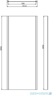 Omnires Bronx kabina prysznicowa 120x80x185cm przejrzyste S2050120+10P80 - Kabiny prysznicowe - miniaturka - grafika 2