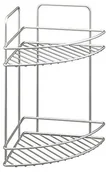 Półki łazienkowe - Metaltex Regał narożny Regał "Reflex" z 2 pięter 404213 - miniaturka - grafika 1