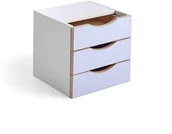 Meble do szkół i przedszkoli - AJ Produkty Organizer do szuflady RICO, trzy szuflady, liliowy - miniaturka - grafika 1