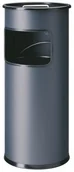 Kosze na śmieci - Durable 333058 Kosz na śmieci 17 l metalowy okrągły z popielnicą antracytowy szt. 333058 - miniaturka - grafika 1
