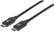 Kable USB - Manhattan 355247 kabel przyłączeniowy USB 2.0 Typ C, 2 m Czarny 355247 - miniaturka - grafika 1