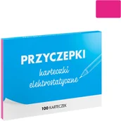 Notesy i bloczki - PRZYCZEPKI - różowe karteczki elektrostatyczne - 100 szt. PRZ100-P - miniaturka - grafika 1