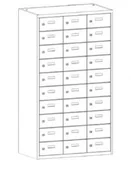 Szafki BHP - Malow MSus 4310   Stojąca szafka śniadaniowa na stołówkę - 30 skrytek Sus 4310 ST - miniaturka - grafika 1