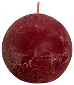 Świece - Bolsius Świeca kula rustykalna Shine 25H 7,6CM 3szt AKSAMITNA CZERWIEŃ BOLSIUS3594 - miniaturka - grafika 1