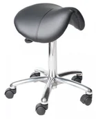 Krzesła i taborety kosmetyczne - Prosedia Taboret obrotowy kosmetyczny, pracowniczy Gold siodło tapicerowane - miniaturka - grafika 1