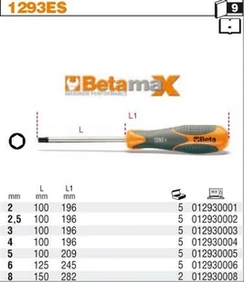 Beta WKRĘTAK BETAMAX Z KOŃC.TRZP.SZEŚC.4MM 1293ES/4 - Śrubokręty - miniaturka - grafika 2