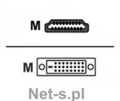Kable komputerowe i do monitorów - Sharkoon HDMI DVI-D 24+1 1m kabel adapter czarny - miniaturka - grafika 1