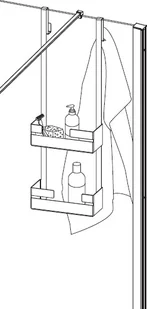 Deante Półka łazienkowa na kabinę MOKKO BIANCO - Półki łazienkowe - miniaturka - grafika 5