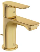 Baterie umywalkowe - Ideal Standard Connect Air Bateria umywalkowa z korkiem złoto szczotkowane połysk A7014A2 - miniaturka - grafika 1