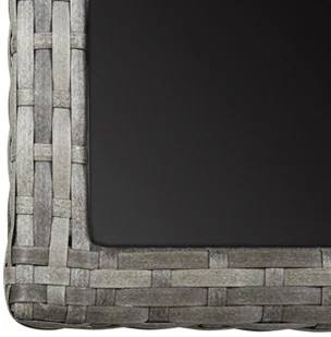 vidaXL Stół ogrodowy, antracytowy, 110 x 53 x 72 cm, szkło i polirattan - Stoły ogrodowe - miniaturka - grafika 5