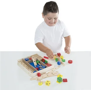 Melissa&Doug 15151 Drewniane KLOCKI Konstrukcyjne 15151 - Zabawki konstrukcyjne - miniaturka - grafika 5