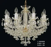 Lampy sufitowe - Elita bohemia Żyrandol kryształowy 8-ramienny - Bohemia L 105/8/06 - miniaturka - grafika 1