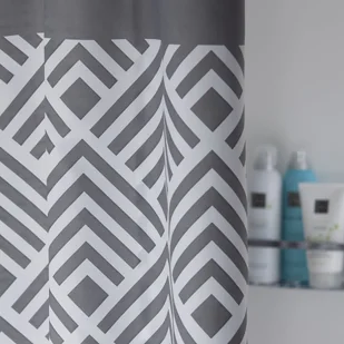 Sealskin Coram Zasłona prysznicowa Angoli, 180 cm, szara, 233561312 233561312 - Zasłony prysznicowe - miniaturka - grafika 4