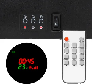 Klarstein Klarstein Lamington, kominek elektryczny, 2000 W, płomienie LED, termowentylator, timer, oświetlenie otoczenia GDW24-LamingtonW - Kominki elektryczne - miniaturka - grafika 11