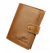 Portfele - Andrus Portfel Męski Skórzany (PL) Skóra Licowa Duży Pionowy Z Zapięciem Dwa Skrzydełka Poziomy Suwak - miniaturka - grafika 1