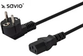 Kable komputerowe i do monitorów - Elmak SAVIO CL-98 Kabel zasilający C13 C5 kątowy 1,8m - miniaturka - grafika 1