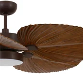 Wentylatory sufitowe - Beacon Lighting Wentylator sufitowy Bali z lampą LED, brąz - miniaturka - grafika 1