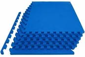 Maty do ćwiczeń - Prosource ProSource Bardzo gruba mata do ćwiczeń puzzli 2,5 cm, płytki blokujące z pianki EVA dla ochrony, wyściełane podłogi treningowe do sprzętu domowego i siłowni, niebieskie ps-2295-hdpm-blue - miniaturka - grafika 1