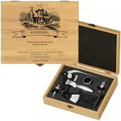 Gadżety dla niej i dla niego - Murrano Personalizowany Zestaw Akcesoriów Do Wina Deluxe Winnica ZDW3-006 - miniaturka - grafika 1